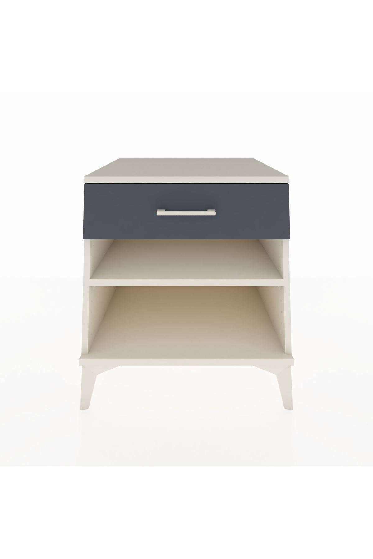 Kronos Komodin Tek Raflı Tek Çekmeceli 60x59x64 Aytaşı-Antrasit