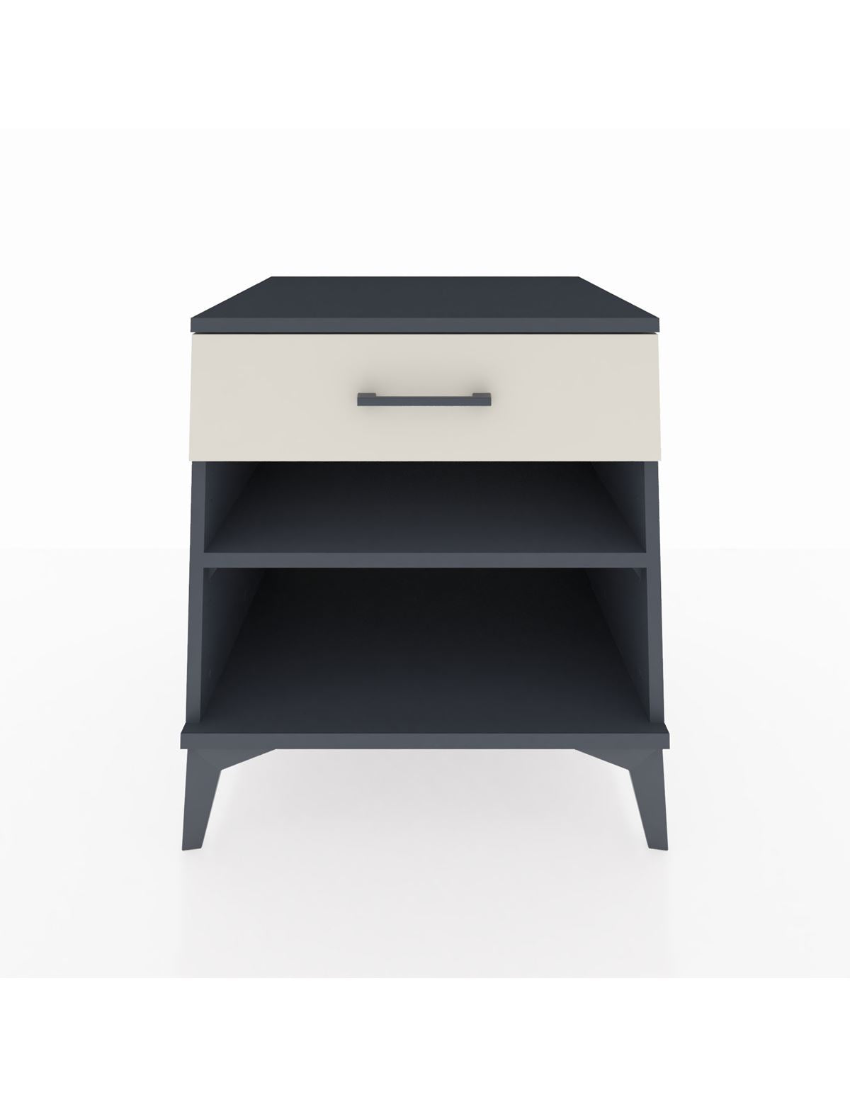 Kronos Komodin Tek Raflı Tek Çekmeceli 60x59x64 Antrasit-Aytaşı