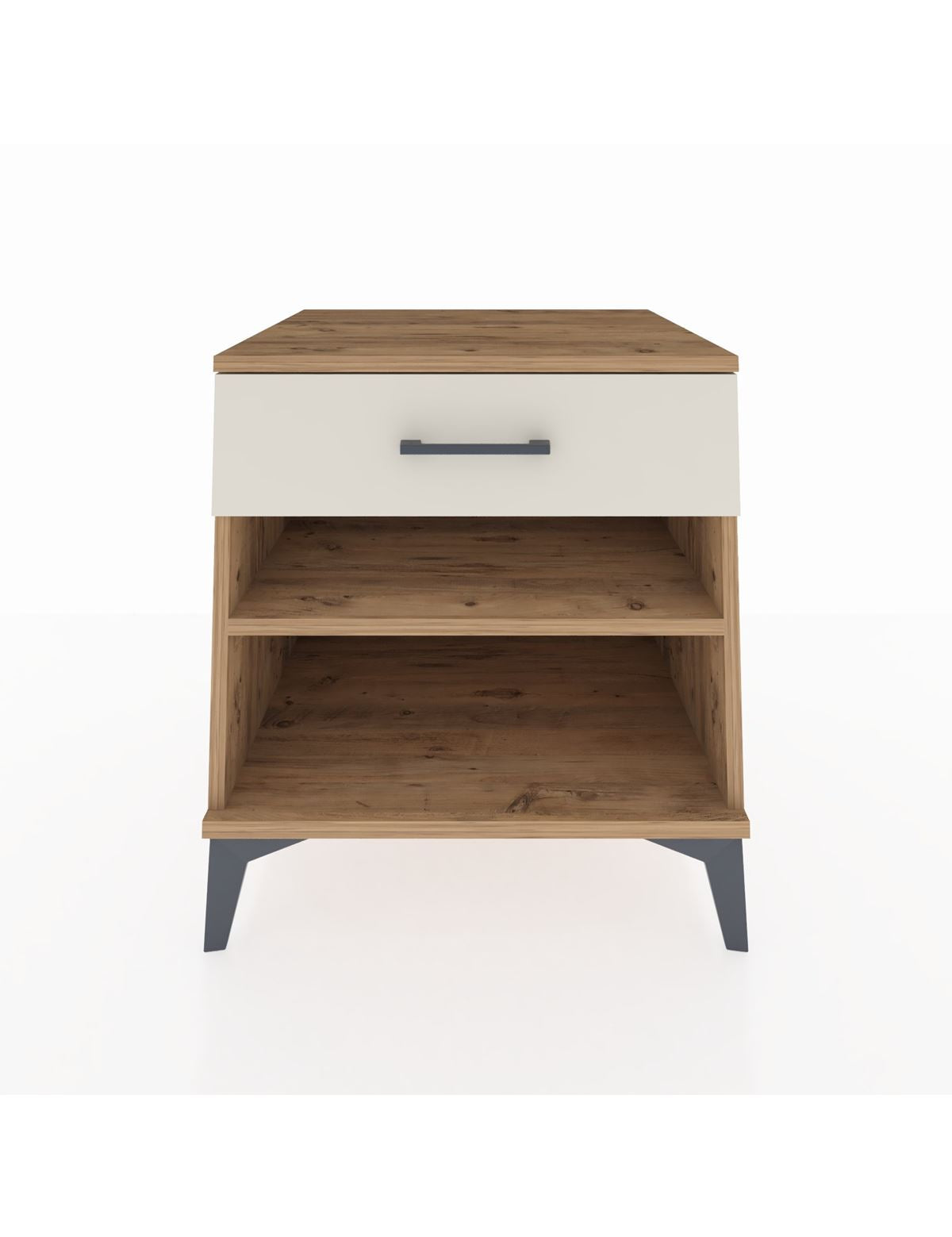 Kronos Komodin Tek Raflı Tek Çekmeceli 60x59x64 Çam-Aytaşı