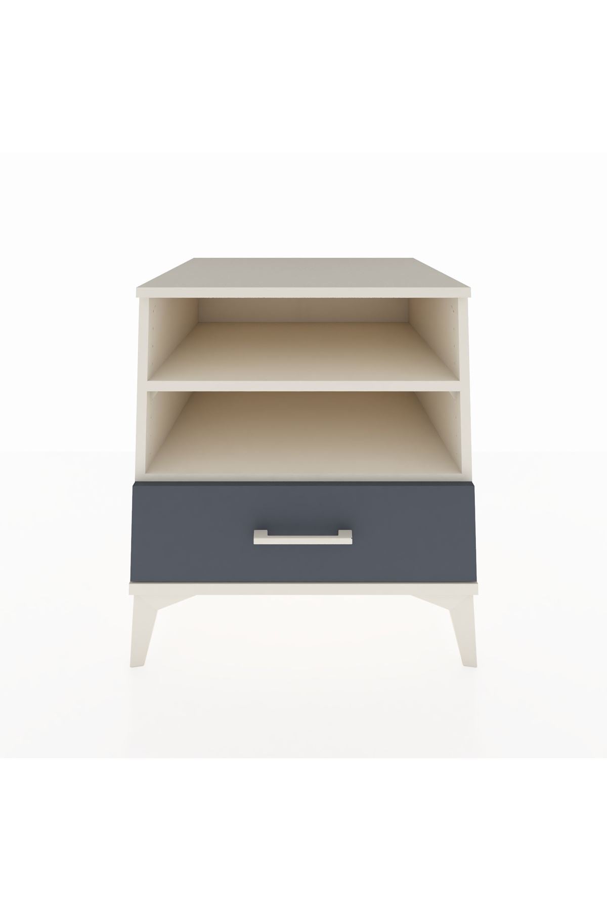 Kronos Komodin 2 Raflı Tek Çekmeceli 60x59x64 Aytaşı-Antrasit