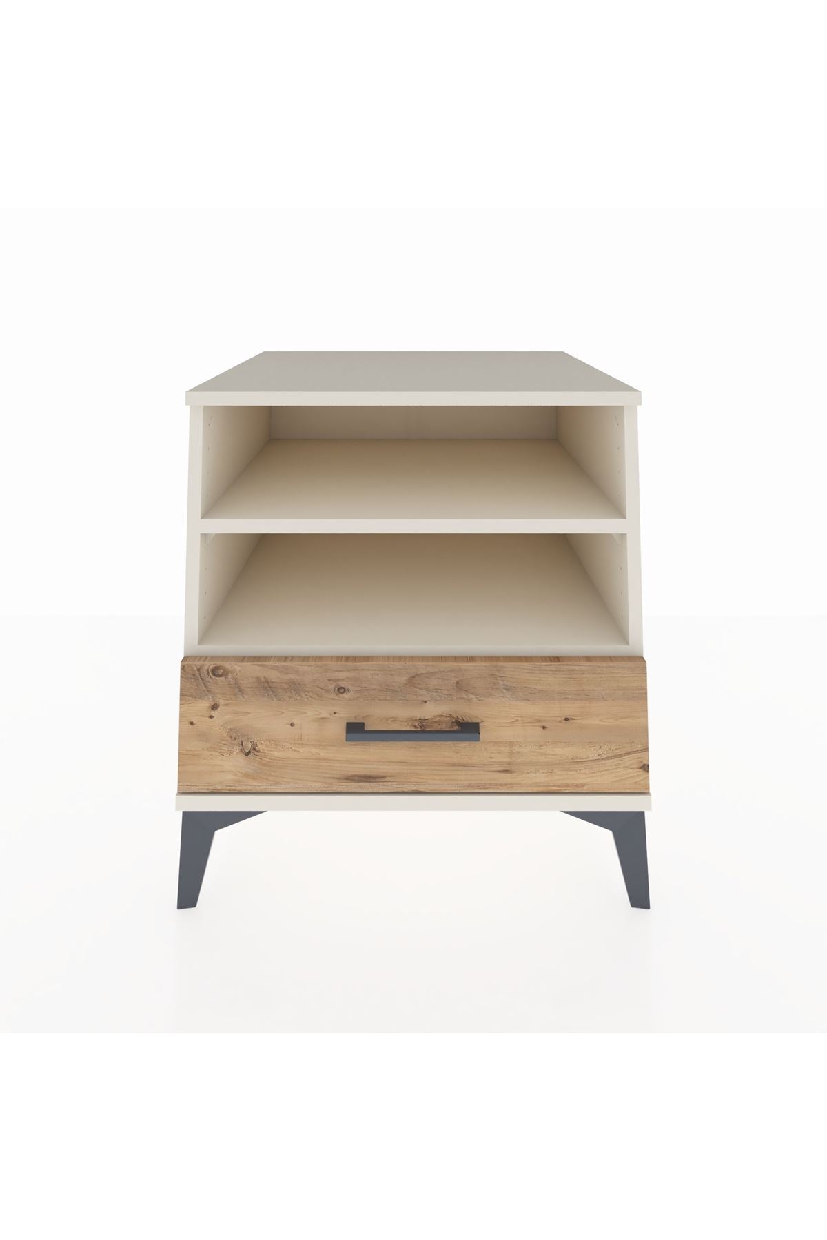 Kronos Komodin 2 Raflı Tek Çekmeceli 60x59x64 Aytaşı-Çam