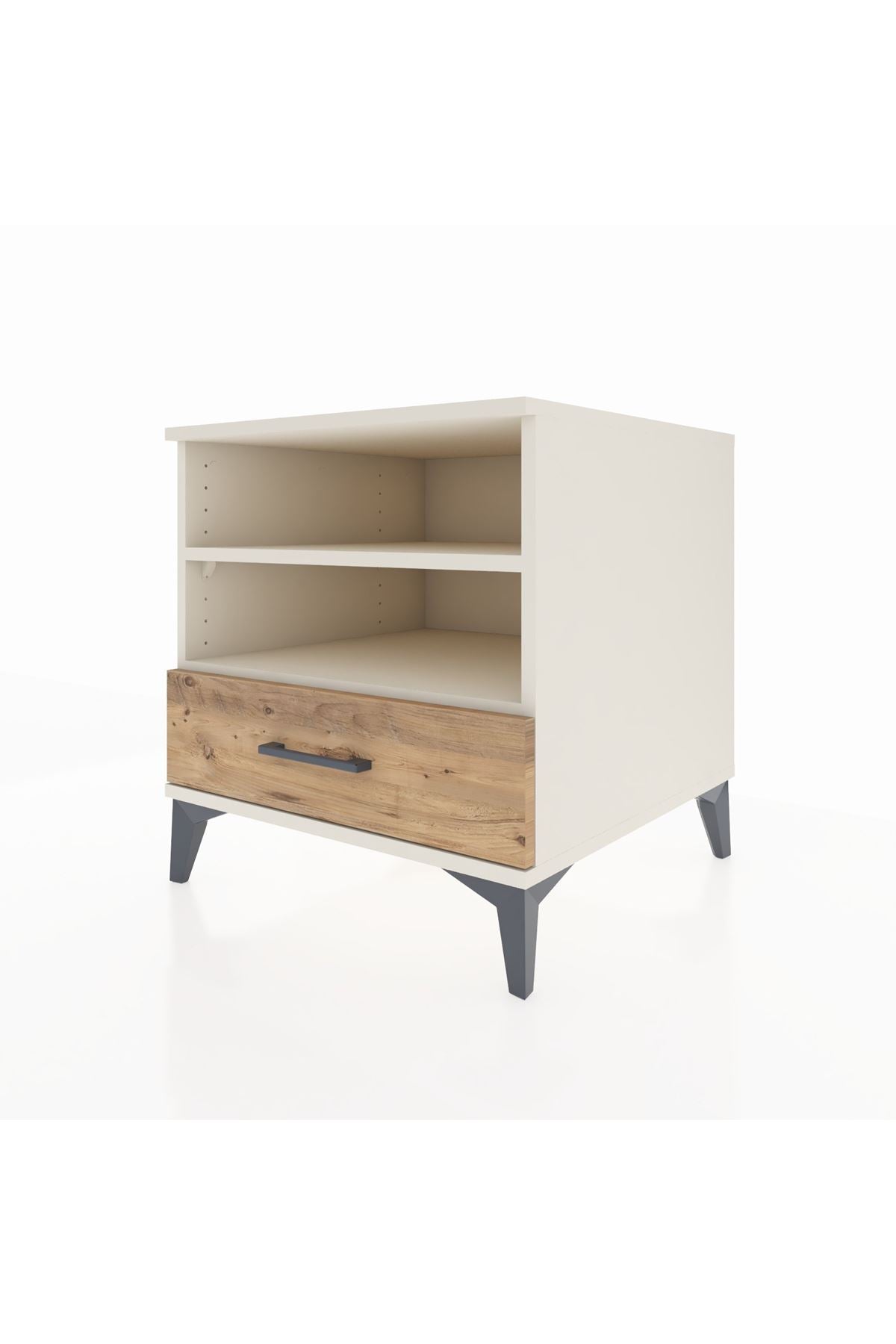 Kronos Komodin 2 Raflı Tek Çekmeceli 60x59x64 Aytaşı-Çam