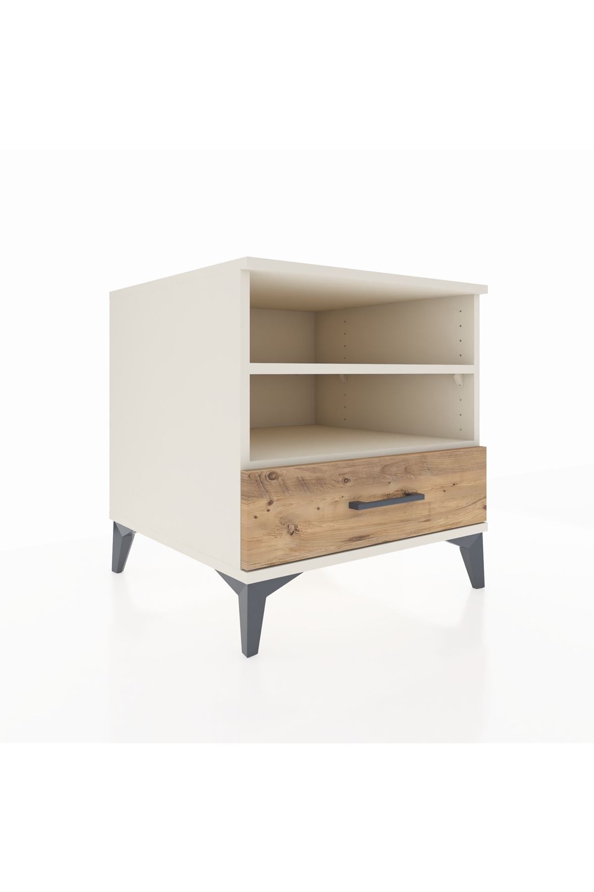 Kronos Komodin 2 Raflı Tek Çekmeceli 60x59x64 Aytaşı-Çam