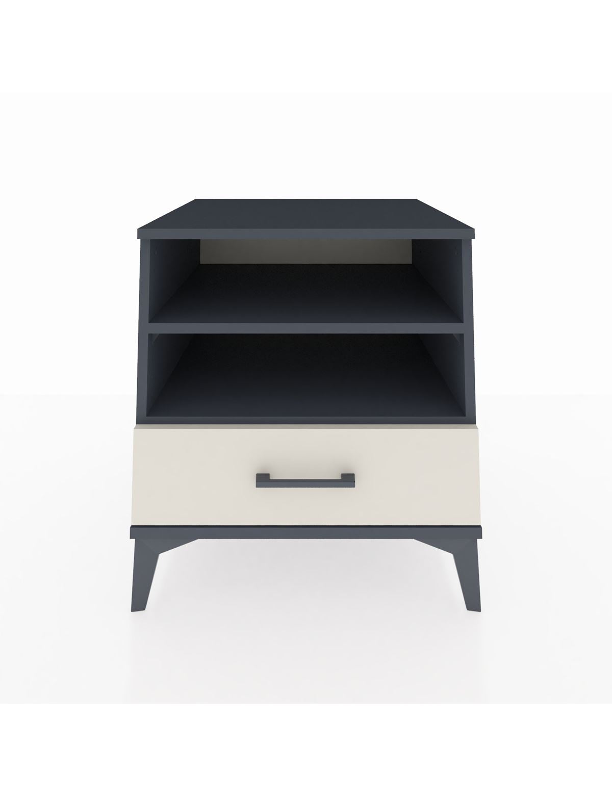 Kronos Komodin 2 Raflı Tek Çekmeceli 60x59x64 Antrasit-Aytaşı