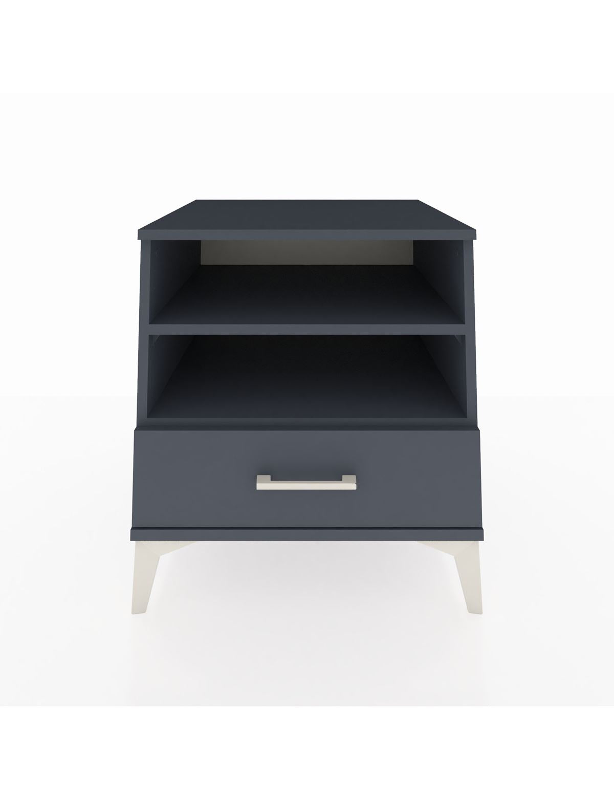 Kronos Komodin 2 Raflı Tek Çekmeceli 60x59x64 Antrasit-Antrasit