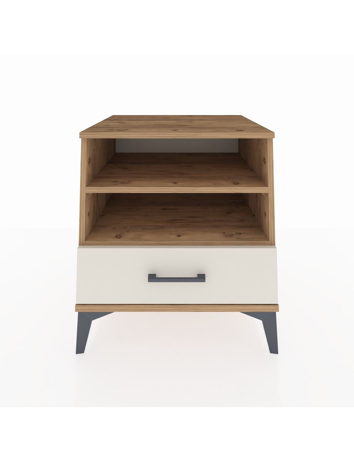 Kronos Komodin 2 Raflı Tek Çekmeceli 60x59x64 Çam-Aytaşı