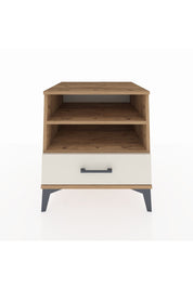 Kronos Komodin 2 Raflı Tek Çekmeceli 60x59x64 Çam-Aytaşı