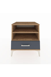 Kronos Komodin 2 Raflı Tek Çekmeceli 60x59x64 Çam-Antrasit