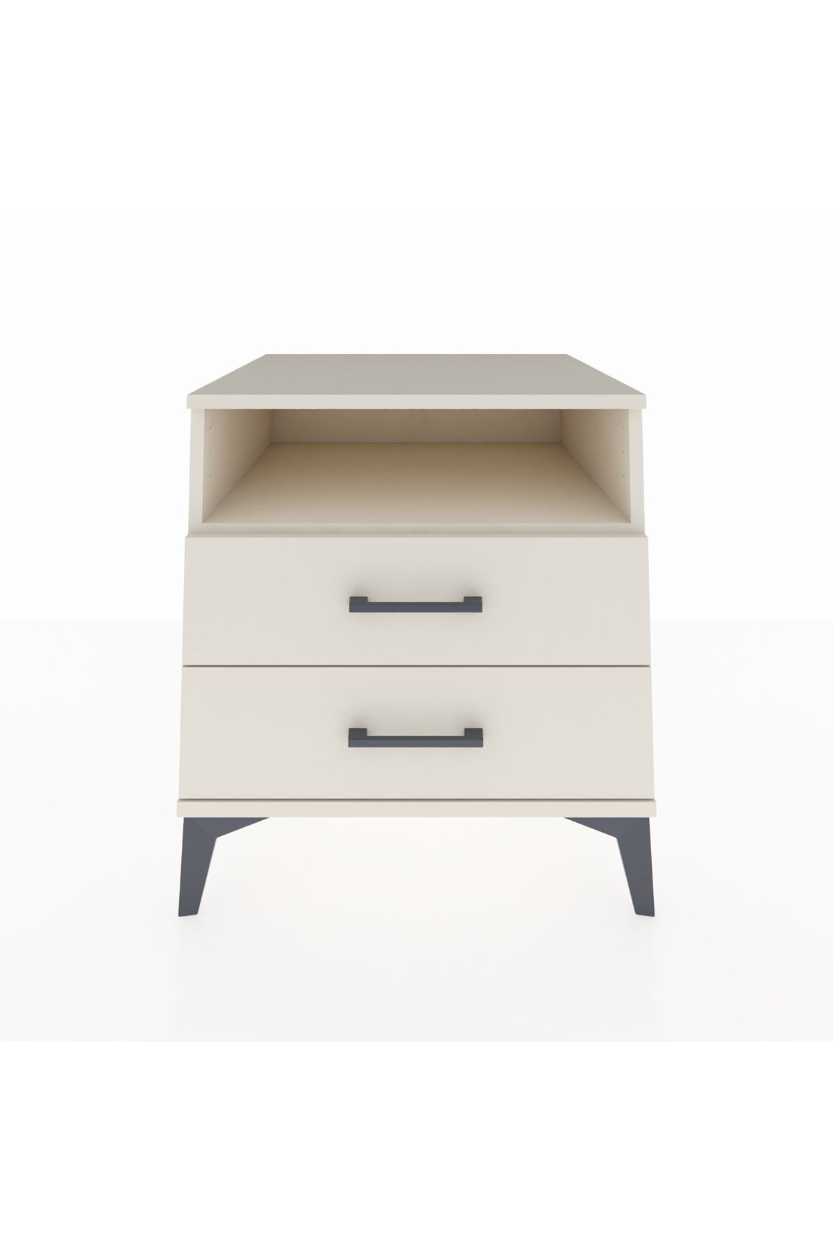 Kronos Komodin Tek Raflı 2 Çekmeceli 60x59x64 Aytaşı-Aytaşı