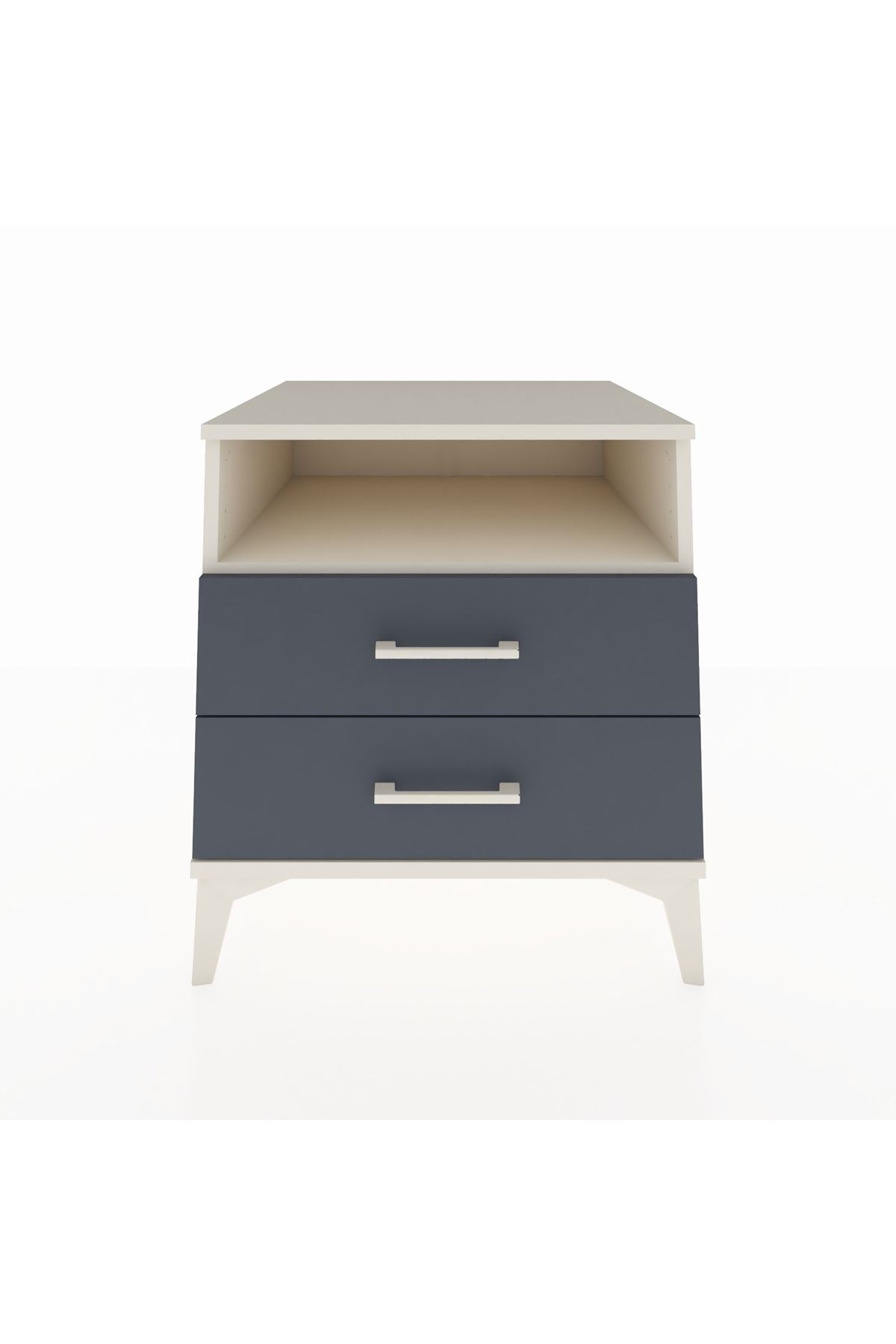 Kronos Komodin Tek Raflı 2 Çekmeceli 60x59x64 Aytaşı-Antrasit