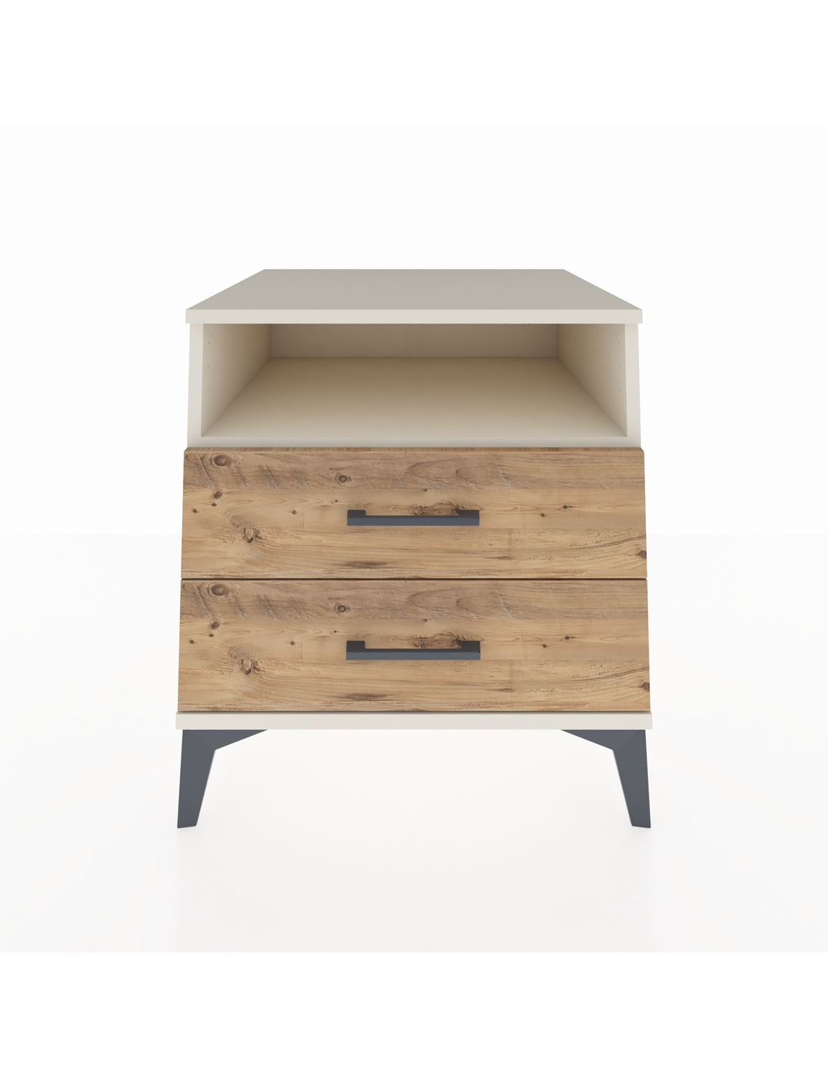 Kronos Komodin Tek Raflı 2 Çekmeceli 60x59x64 Aytaşı-Çam