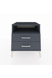 Kronos Komodin Tek Raflı 2 Çekmeceli 60x59x64 Antrasit-Antrasit