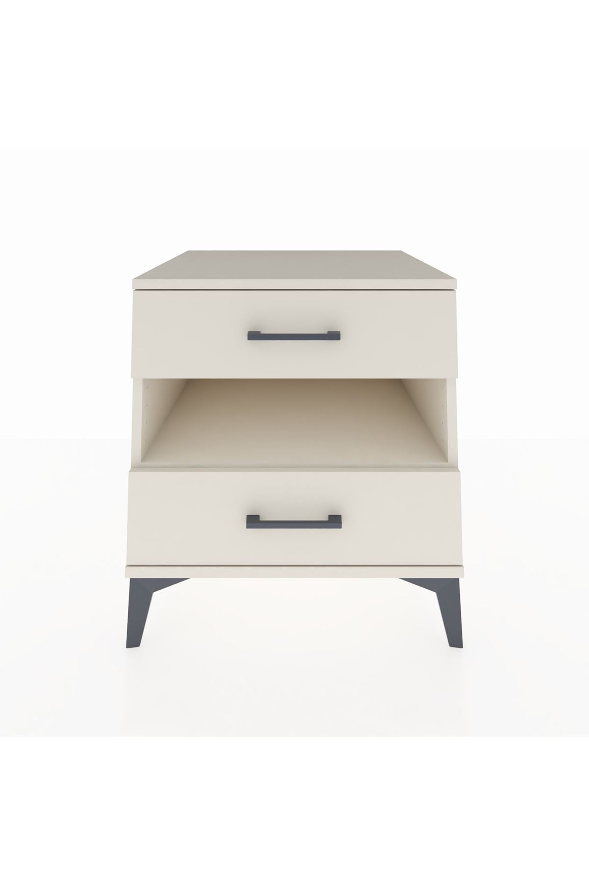 Kronos Komodin Tek Raflı 2 Çekmeceli 60x59x64 Aytaşı-Aytaşı