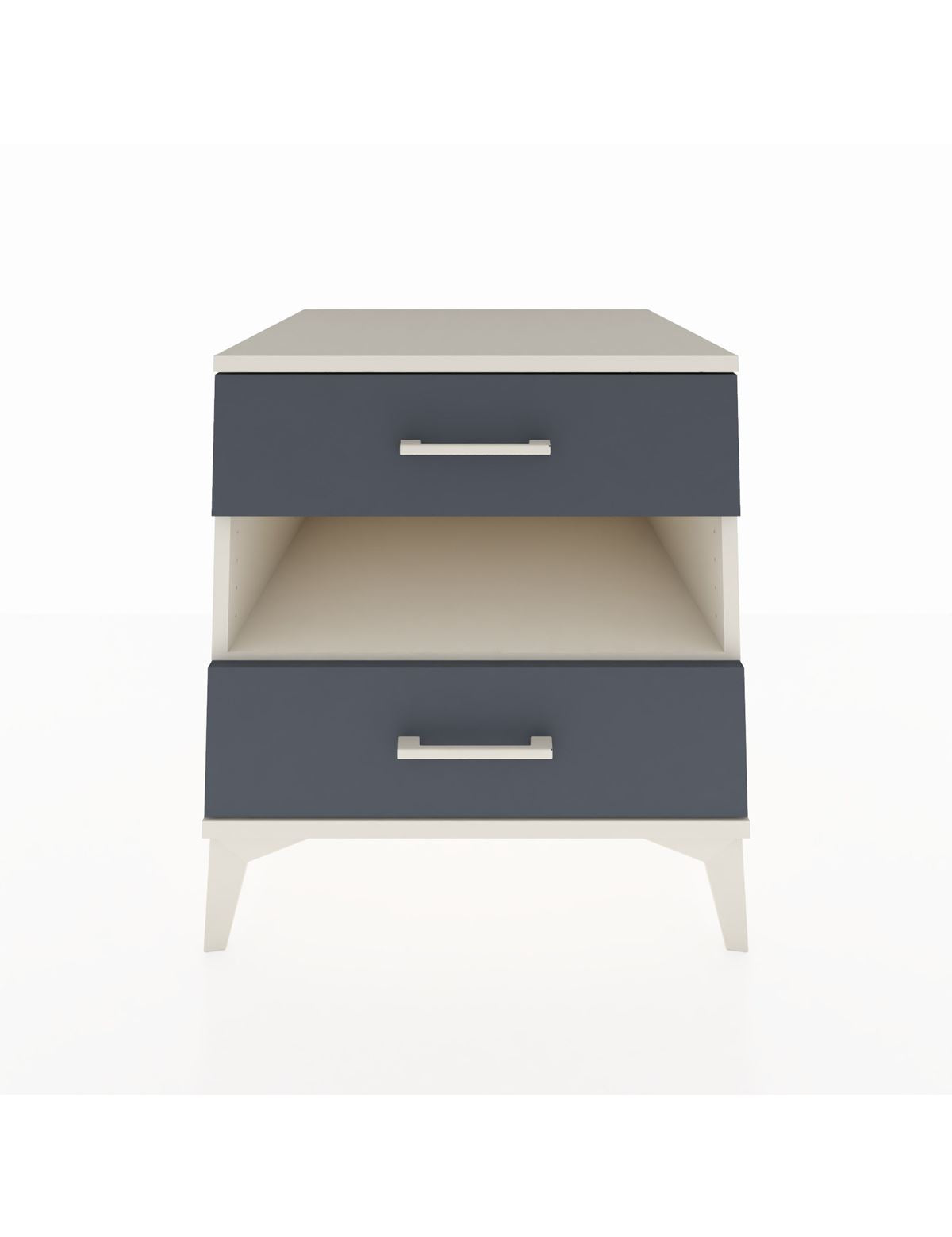 Kronos Komodin Tek Raflı 2 Çekmeceli 60x59x64 Aytaşı-Antrasit