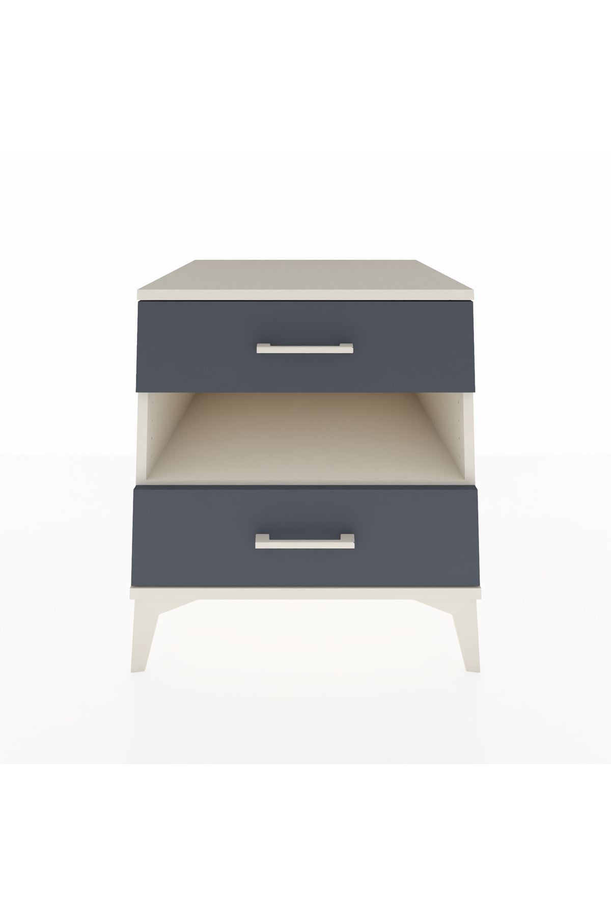 Kronos Komodin Tek Raflı 2 Çekmeceli 60x59x64 Aytaşı-Antrasit