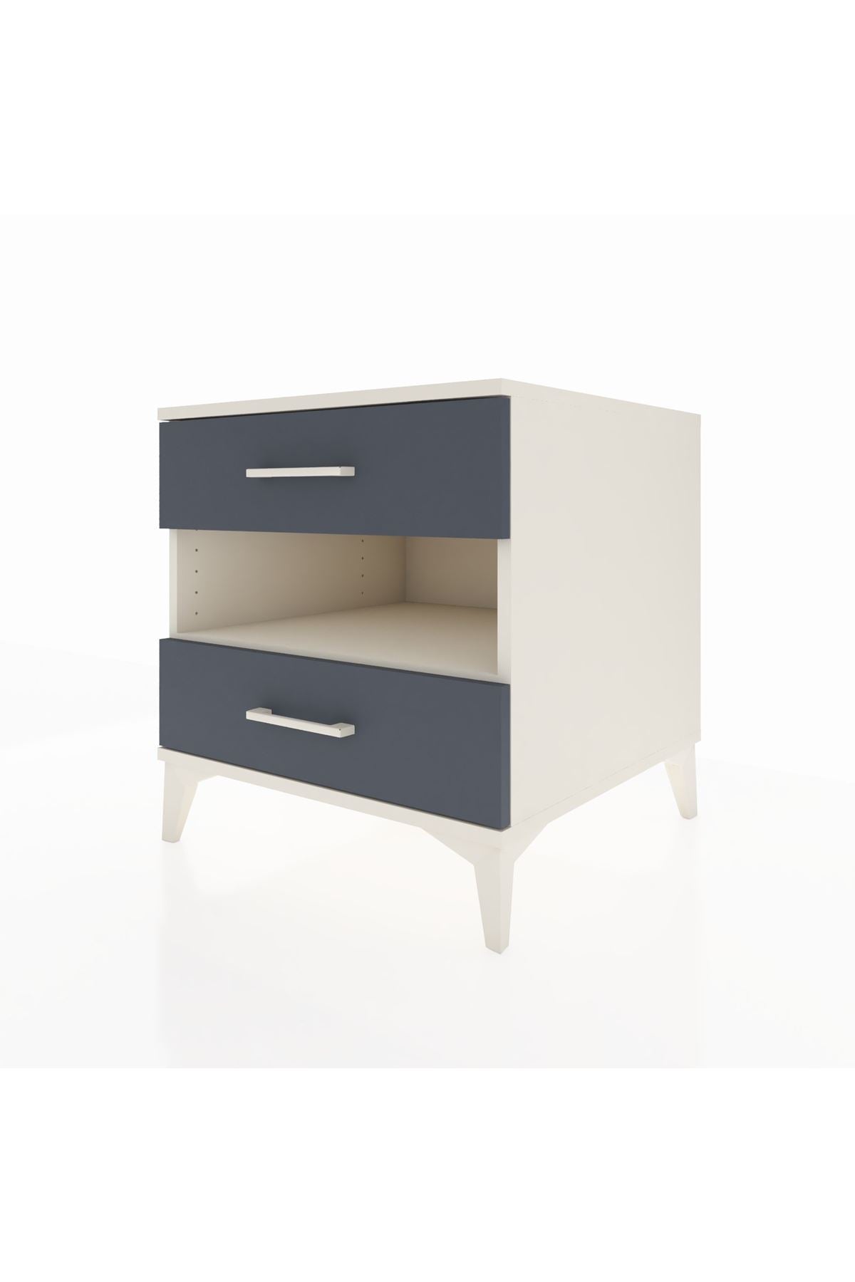 Kronos Komodin Tek Raflı 2 Çekmeceli 60x59x64 Aytaşı-Antrasit