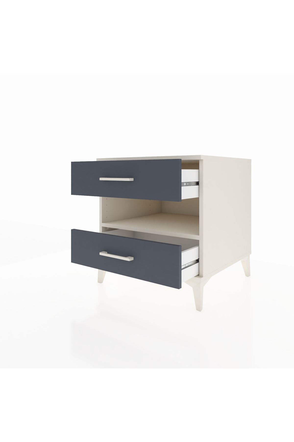 Kronos Komodin Tek Raflı 2 Çekmeceli 60x59x64 - S78M006V2C