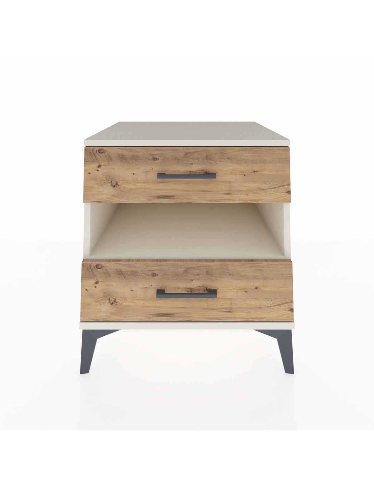 Kronos Komodin Tek Raflı 2 Çekmeceli 60x59x64 Aytaşı-Çam