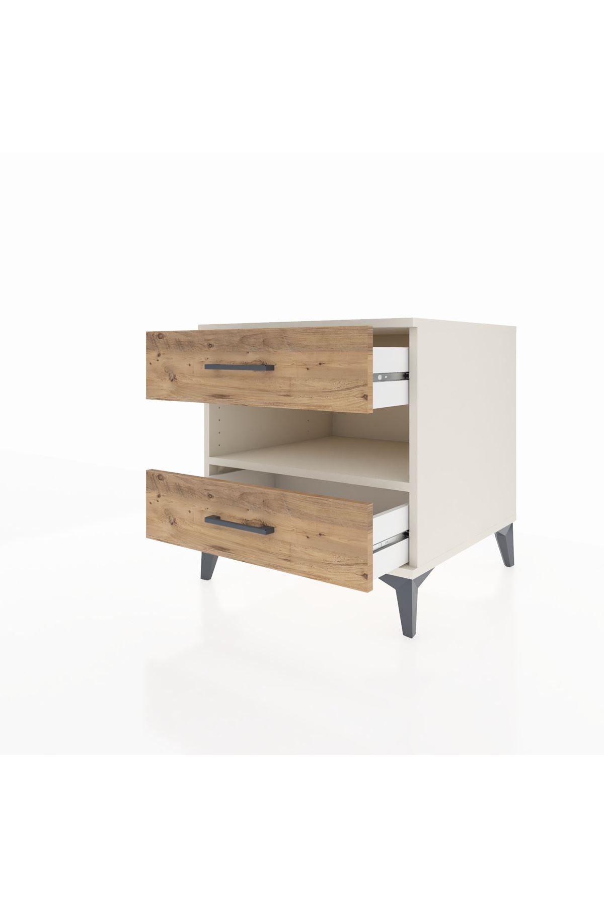 Kronos Komodin Tek Raflı 2 Çekmeceli 60x59x64 - S78M006V3C