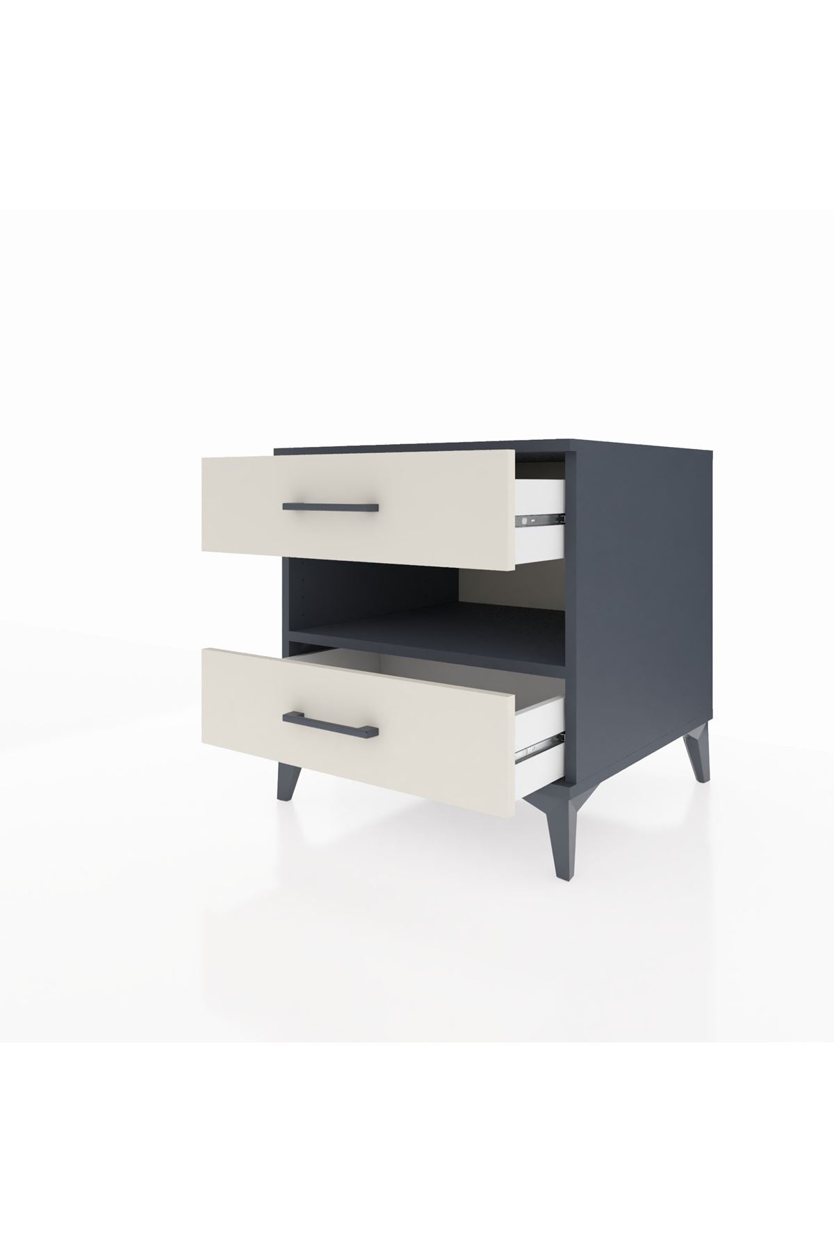 Kronos Komodin Tek Raflı 2 Çekmeceli 60x59x64 - S78M006V4C