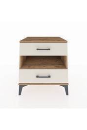 Kronos Komodin Tek Raflı 2 Çekmeceli 60x59x64 Çam-Aytaşı