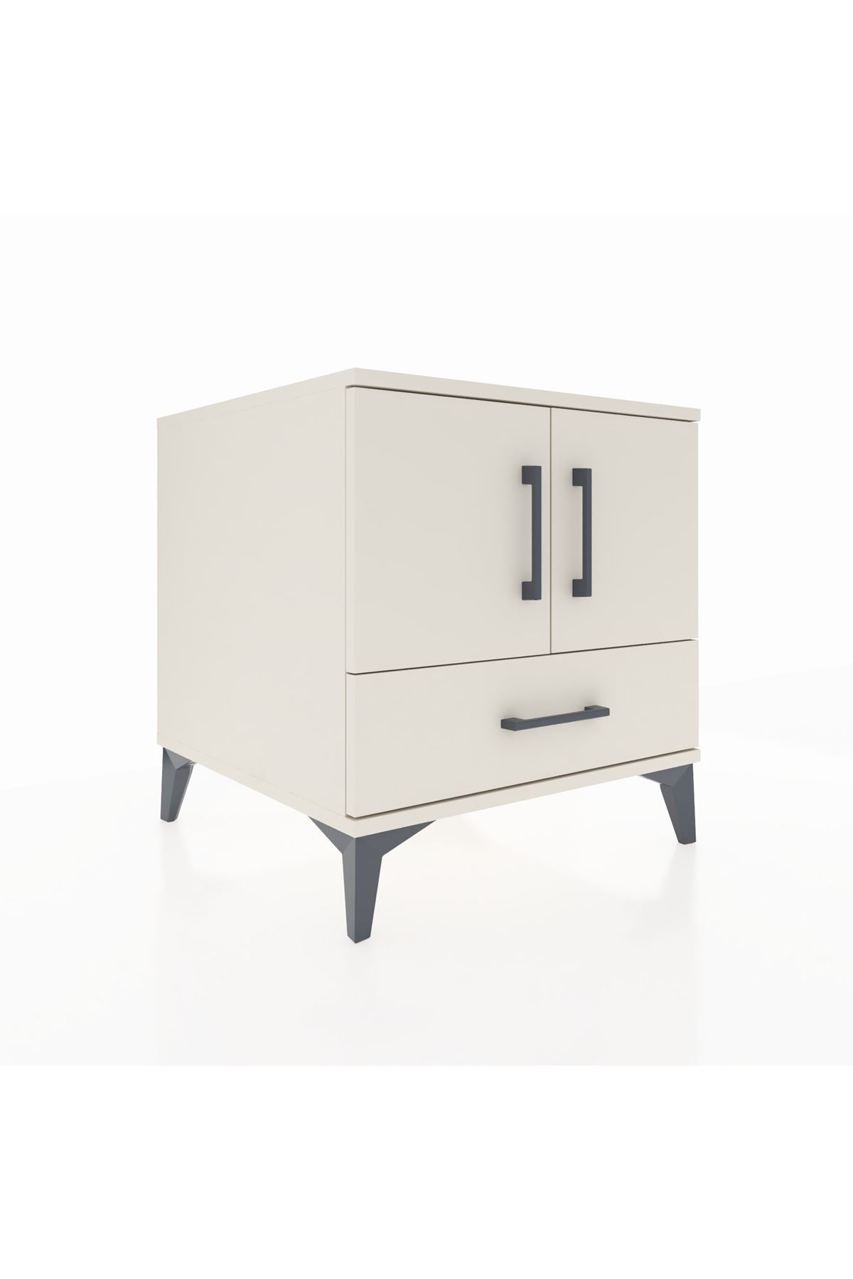 Kronos Komodin 2 Raflı Tek Çekmeceli 2 Kapaklı 60x59x64 Aytaşı-Aytaşı