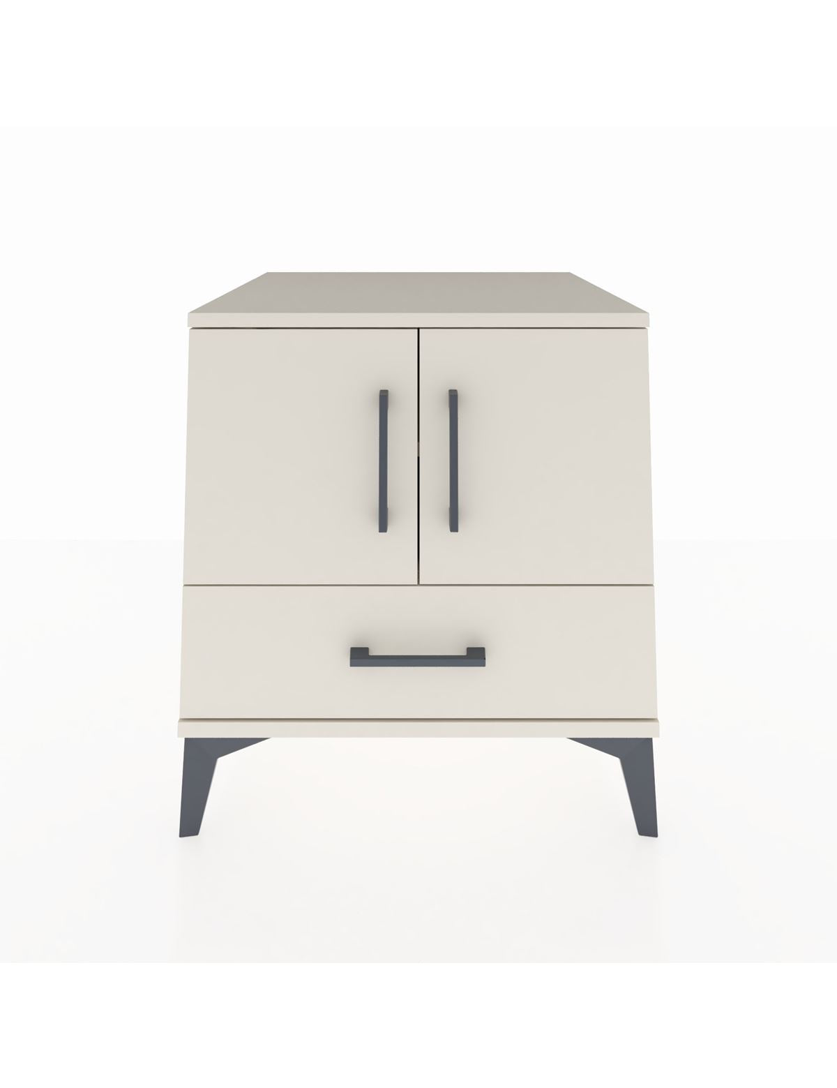 Kronos Komodin 2 Raflı Tek Çekmeceli 2 Kapaklı 60x59x64 Aytaşı-Aytaşı