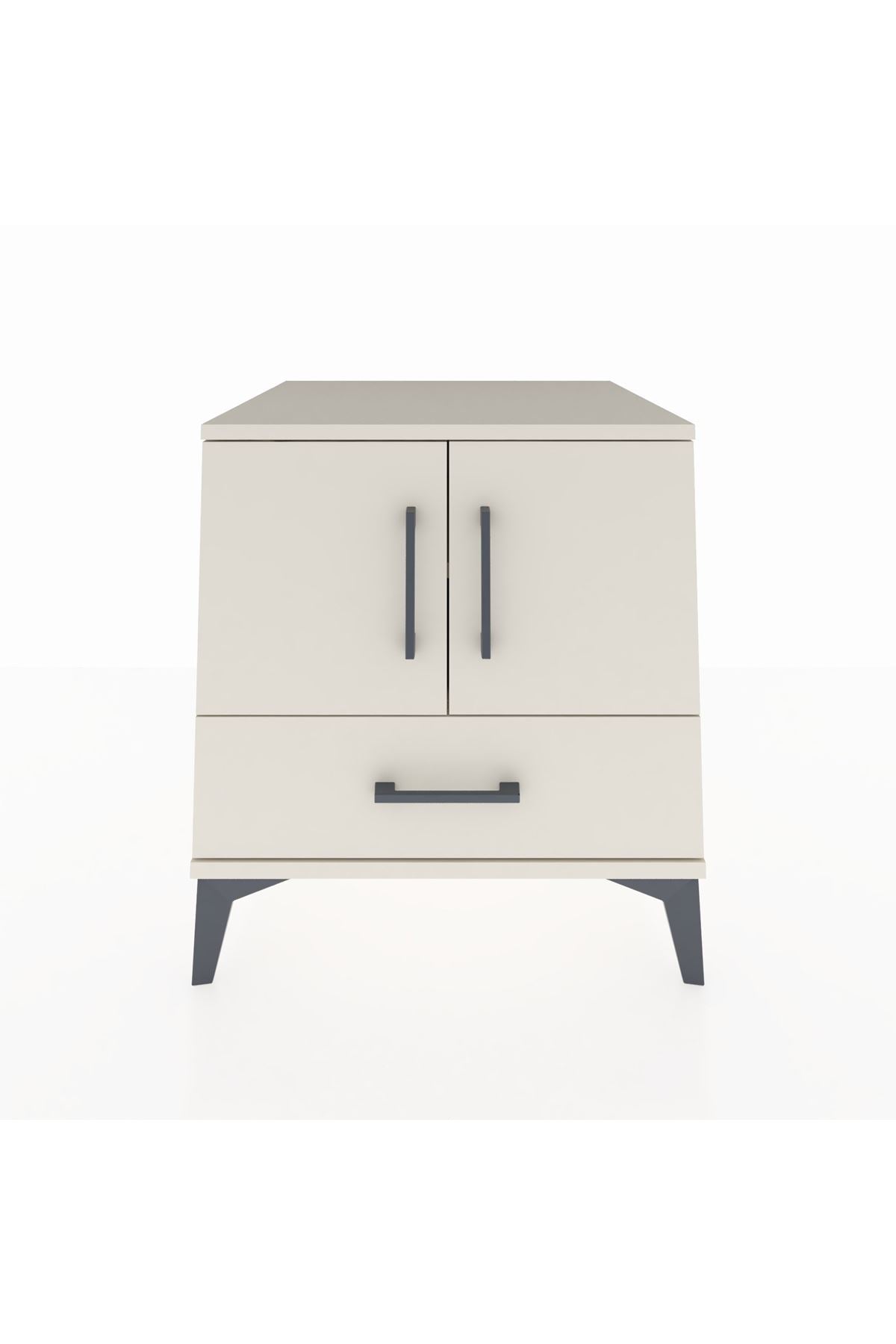 Kronos Komodin 2 Raflı Tek Çekmeceli 2 Kapaklı 60x59x64 Aytaşı-Aytaşı