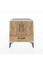 Kronos Komodin 2 Raflı Tek Çekmeceli 2 Kapaklı 60x59x64 Aytaşı-Çam