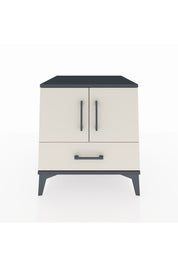 Kronos Komodin 2 Raflı Tek Çekmeceli 2 Kapaklı 60x59x64 Antrasit-Aytaşı