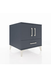 Kronos Komodin 2 Raflı Tek Çekmeceli 2 Kapaklı 60x59x64 Antrasit-Antrasit