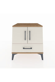 Kronos Komodin 2 Raflı Tek Çekmeceli 2 Kapaklı 60x59x64 Çam-Aytaşı