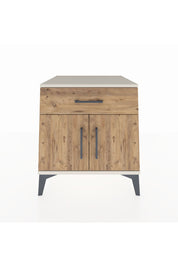 Kronos Komodin Tek Raflı Tek Çekmeceli 2 Kapaklı 60x59x64 Aytaşı-Çam