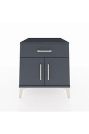 Kronos Komodin Tek Raflı Tek Çekmeceli 2 Kapaklı 60x59x64 Antrasit-Antrasit
