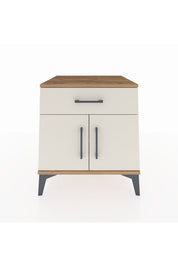 Kronos Komodin Tek Raflı Tek Çekmeceli 2 Kapaklı 60x59x64 Çam-Aytaşı