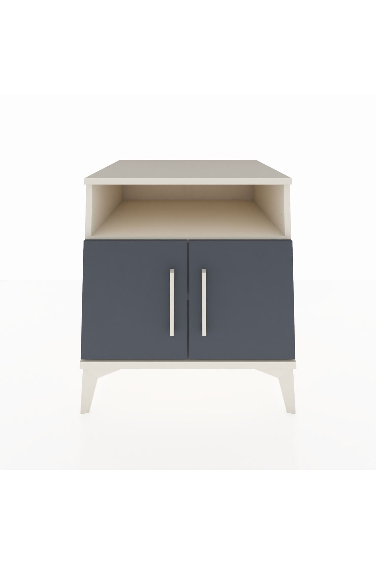 Kronos Komodin 2 Raflı 2 Kapaklı 60x59x64 Aytaşı-Antrasit