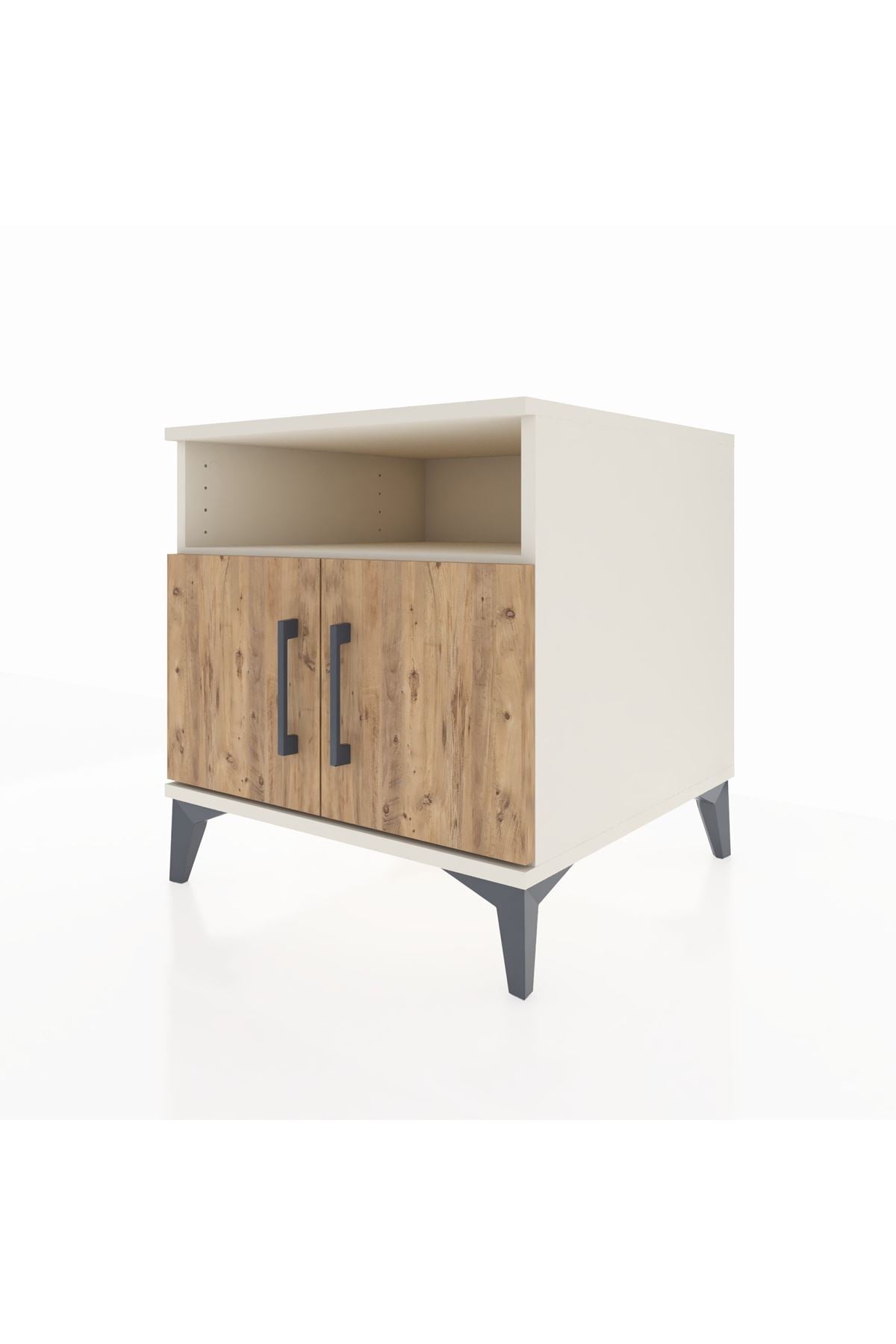 Kronos Komodin 2 Raflı 2 Kapaklı 60x59x64 Aytaşı-Çam