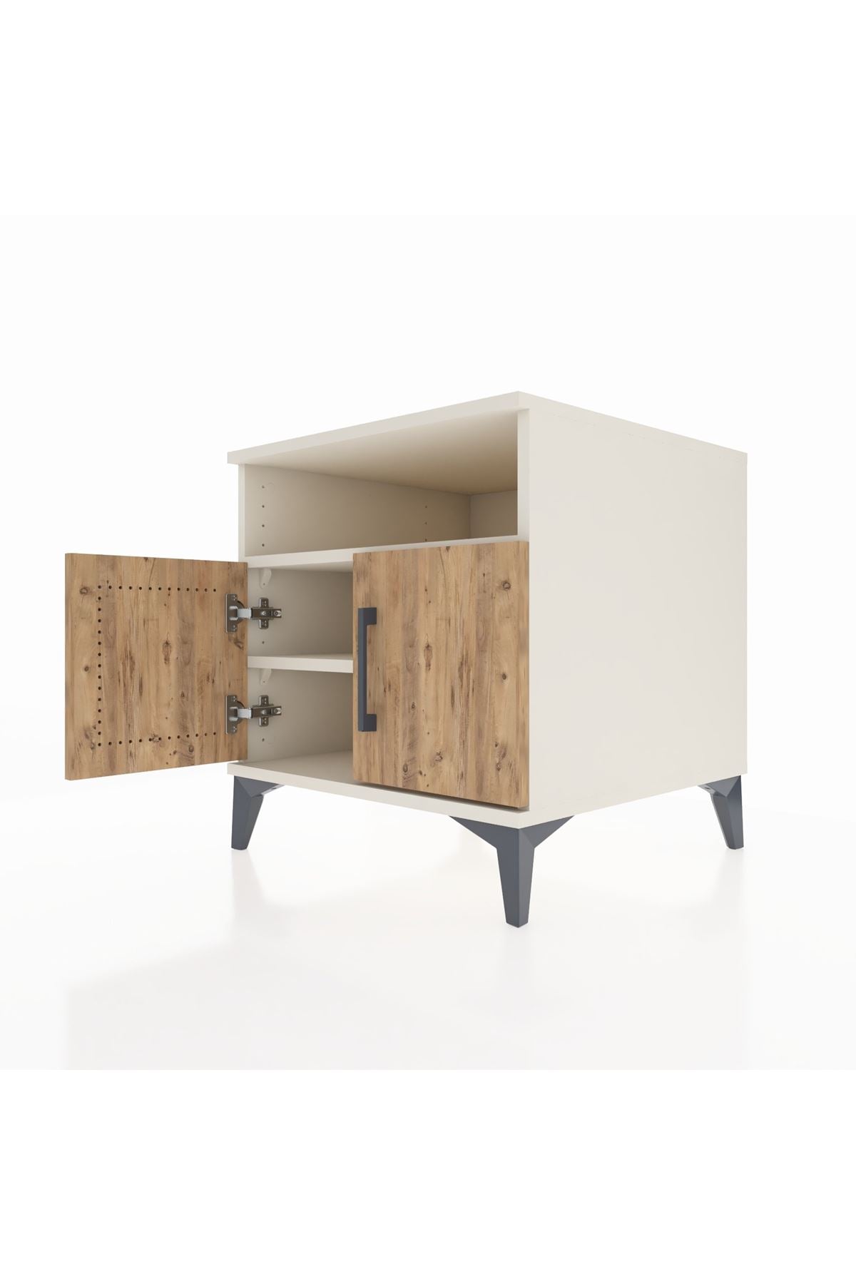 Kronos Komodin 2 Raflı 2 Kapaklı 60x59x64 - S78M009V3C