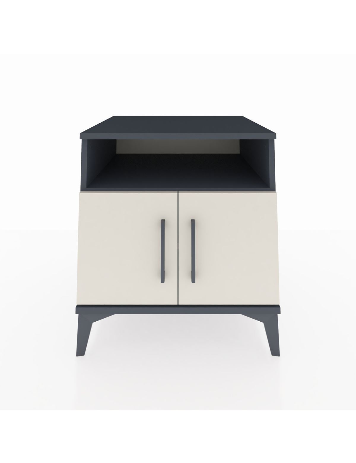 Kronos Komodin 2 Raflı 2 Kapaklı 60x59x64 Antrasit-Aytaşı