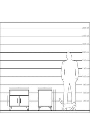 Kronos Komodin 2 Raflı 2 Kapaklı 60x59x64 - S78M009V4C