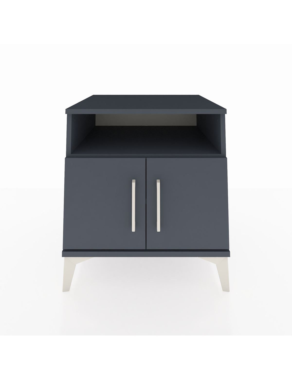 Kronos Komodin 2 Raflı 2 Kapaklı 60x59x64 Antrasit-Antrasit