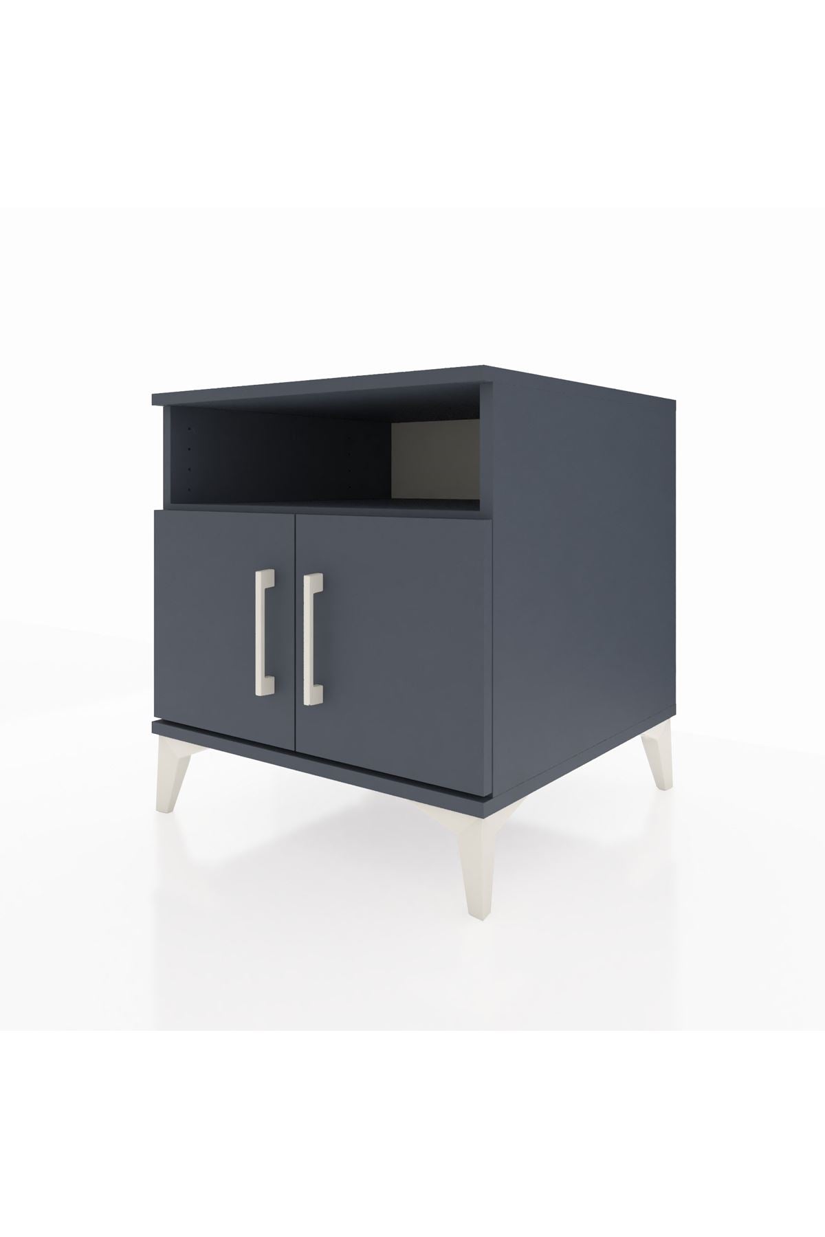 Kronos Komodin 2 Raflı 2 Kapaklı 60x59x64 Antrasit-Antrasit