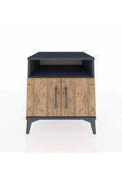 Kronos Komodin 2 Raflı 2 Kapaklı 60x59x64 Antrasit-Çam