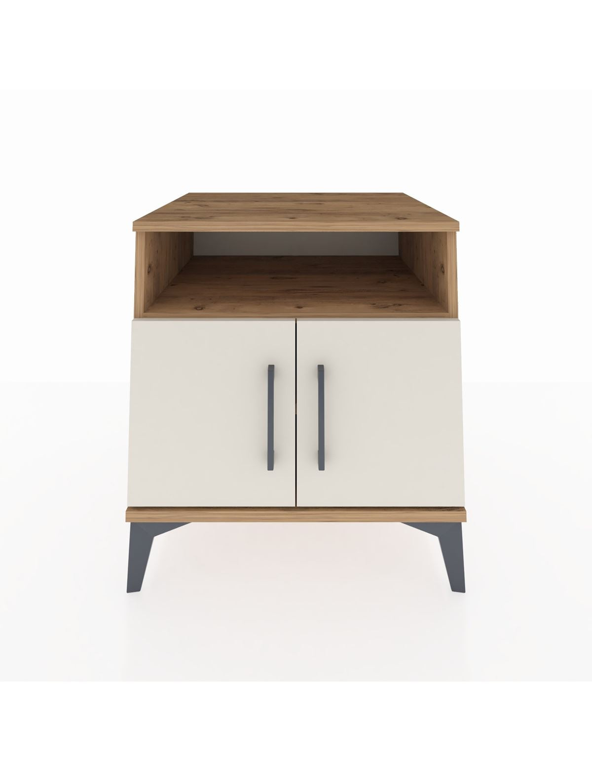 Kronos Komodin 2 Raflı 2 Kapaklı 60x59x64 Çam-Aytaşı