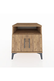 Kronos Komodin 2 Raflı 2 Kapaklı 60x59x64 Çam-Çam