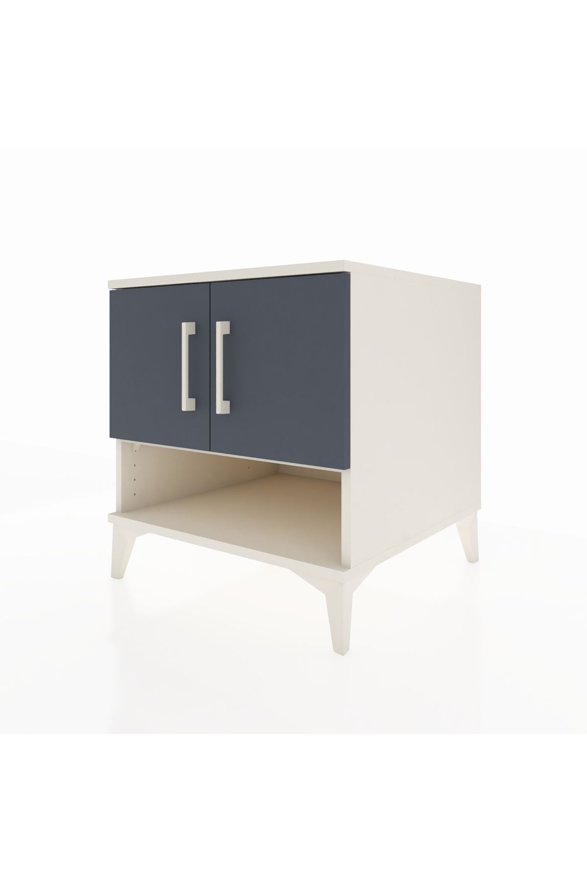 Kronos Komodin 2 Raflı 2 Kapaklı 60x59x64 Aytaşı-Antrasit