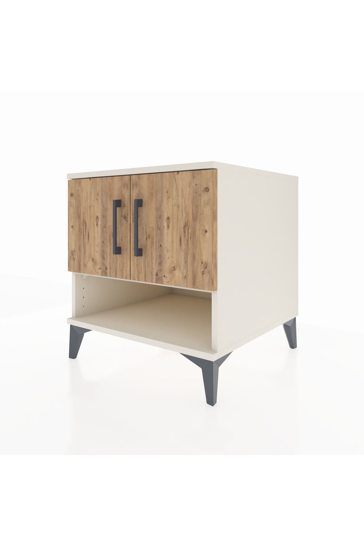 Kronos Komodin 2 Raflı 2 Kapaklı 60x59x64 Aytaşı-Çam