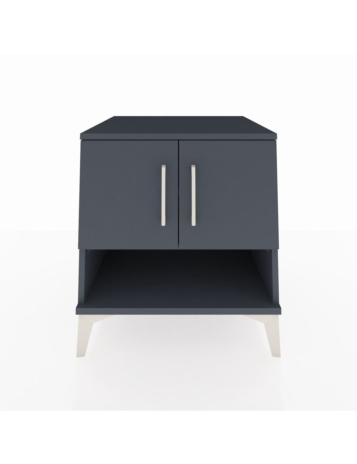 Kronos Komodin 2 Raflı 2 Kapaklı 60x59x64 Antrasit-Antrasit