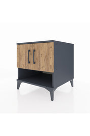 Kronos Komodin 2 Raflı 2 Kapaklı 60x59x64 Antrasit-Çam