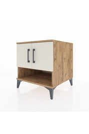 Kronos Komodin 2 Raflı 2 Kapaklı 60x59x64 Çam-Aytaşı